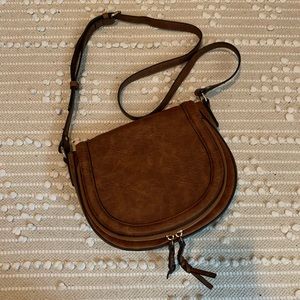 Cognac Sole Society saddle bag
